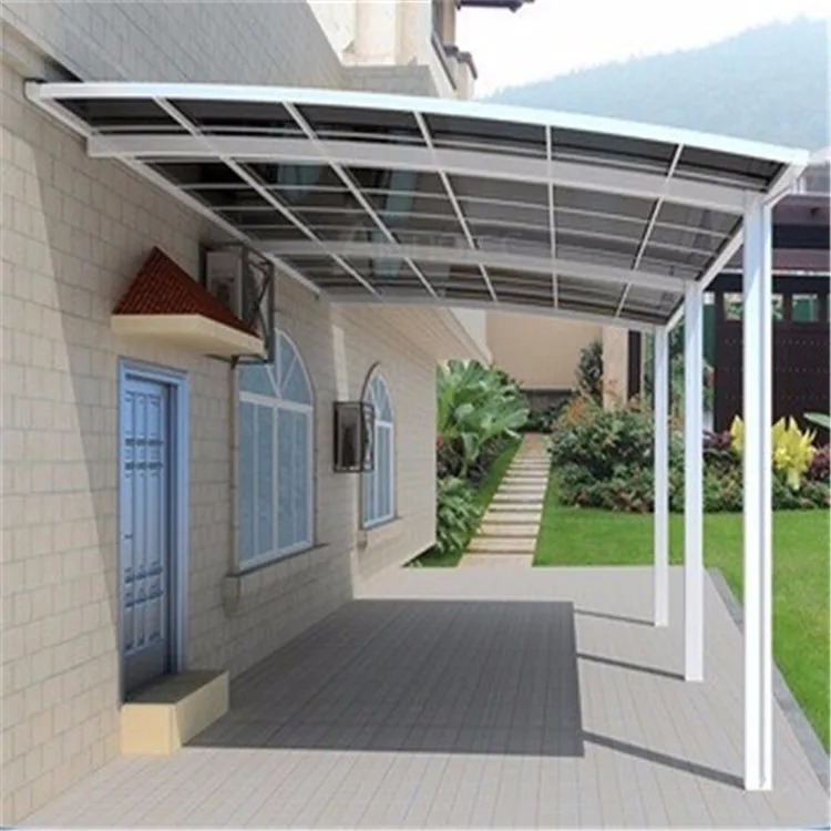 Lanyu four wall polycarbonate sheet bus stop shelter design carport