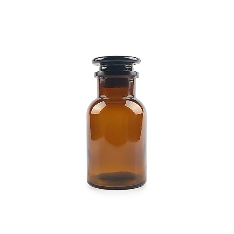 Hot Sell 125ml Brown Glass Apothecary Bottle Amber Pharmacy Reagent With Ground