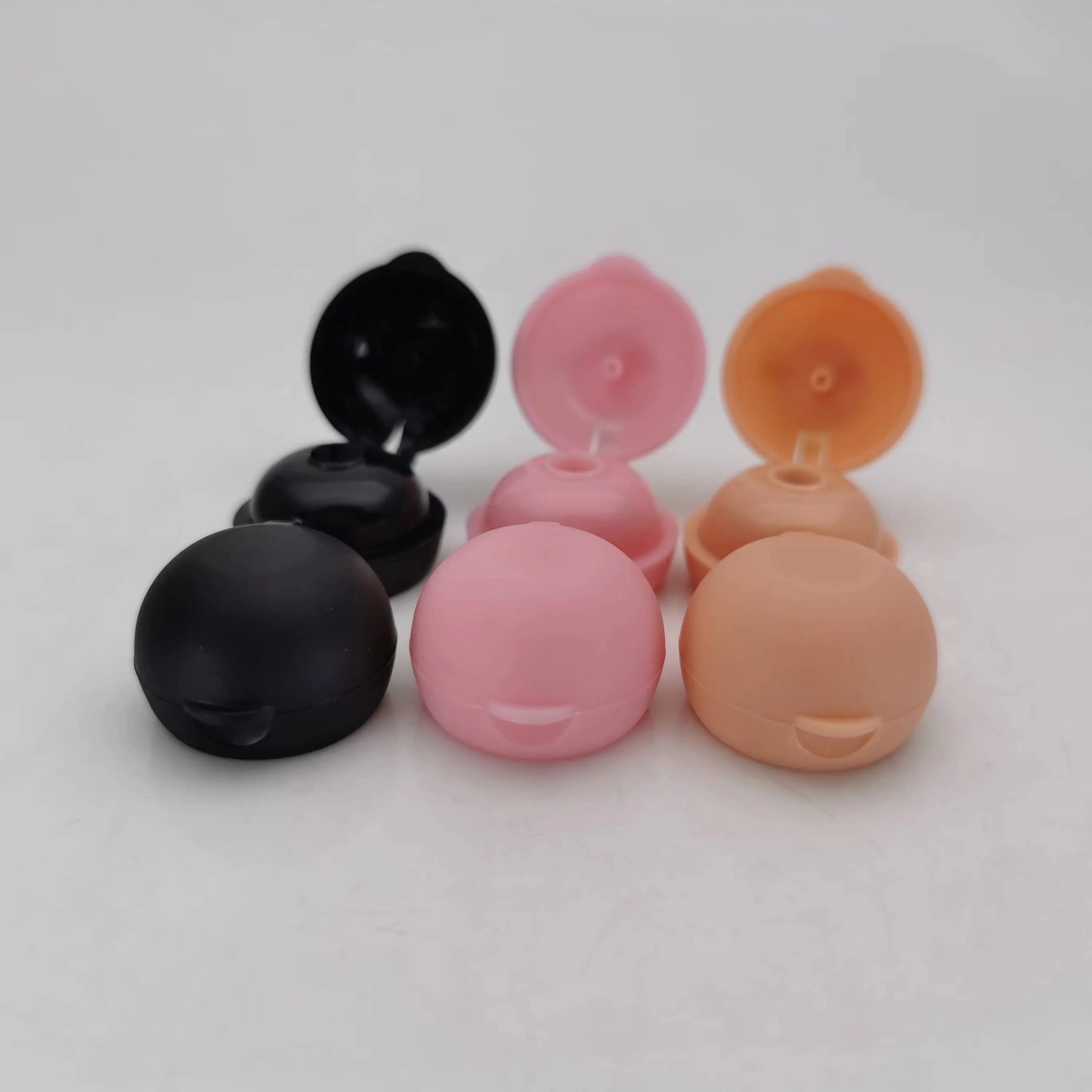 Flat-matte snap top caps 20 mm dome flip top caps matte flip caps