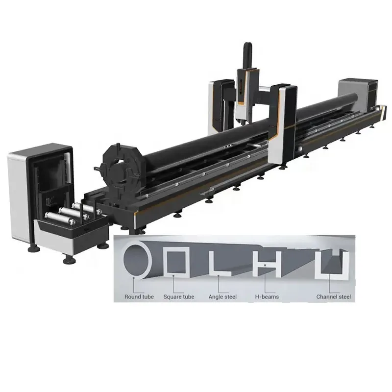 Fiber laser metal cutter Heavy-duty laser fiber cutter high precision fiber laser cutter tube with Gear racks rails