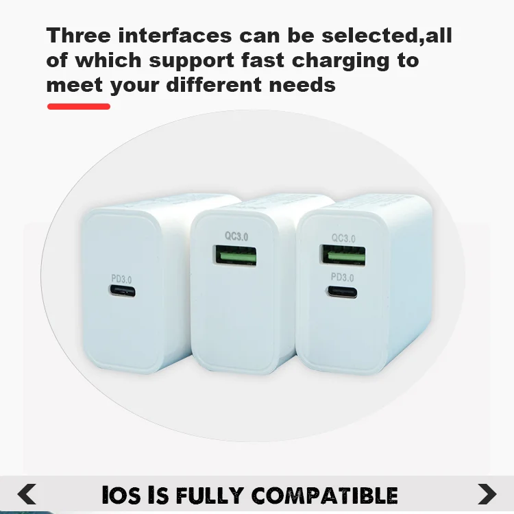Us Eu Plug Pd 20w Adapter Charger Pd+qc 3.0 Super Fast Charger Usb Wall Charger For Iphone 12/11