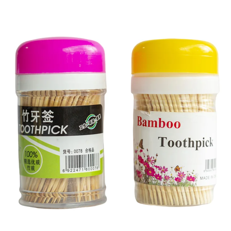 Cheap Toothpicks Wholesale Plastic Bottles Disposable  Bamboo Toothpick Making by Machine