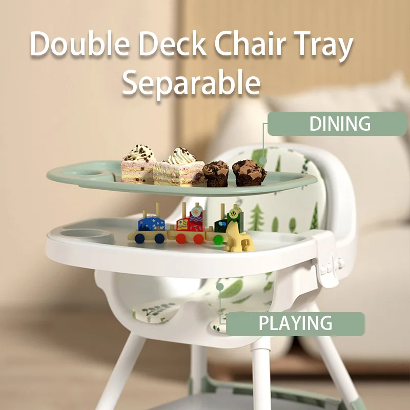 multifunction plastic baby safety feeding chairs in stock 3 in 1 folding height adjustable children dining high chair