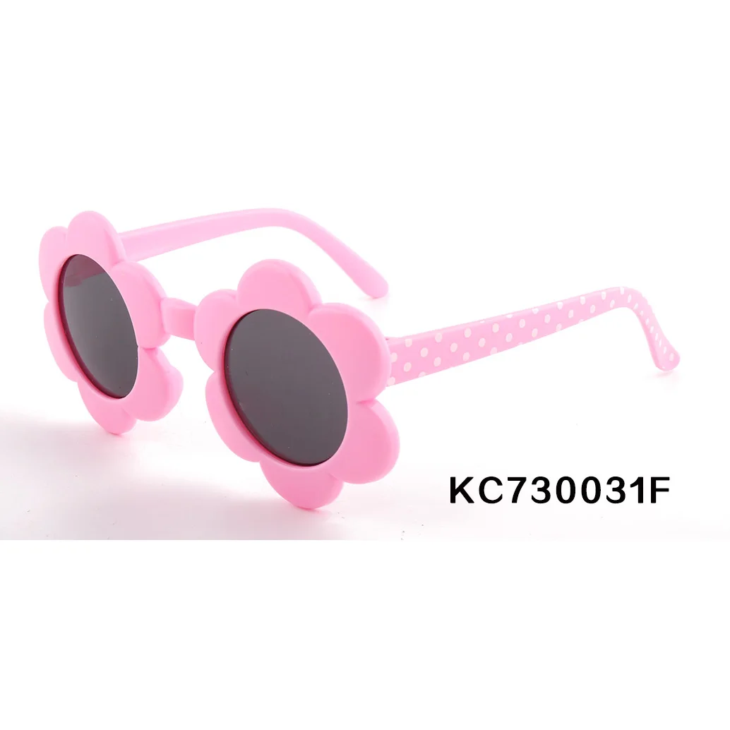 Free Sample Vintage Round Frame Custom Fashion Children Cute Kids Flower sun glasses shades 2021 sunglasses
