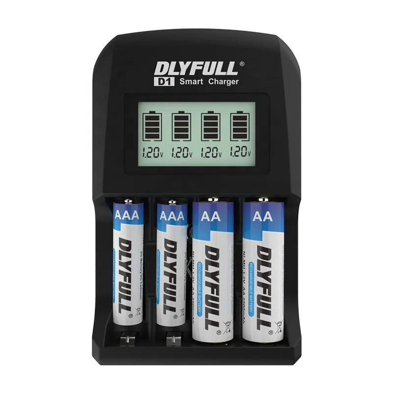 D1 special battery charger for 9v aa aaa size NI-MH battery EU plug with 4 slots