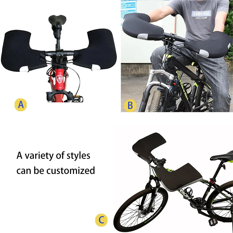 Winter Thermal Riding Mountain Bike Handlebar Mittens Cover for Handlebar Keep Hands Warm custom logo