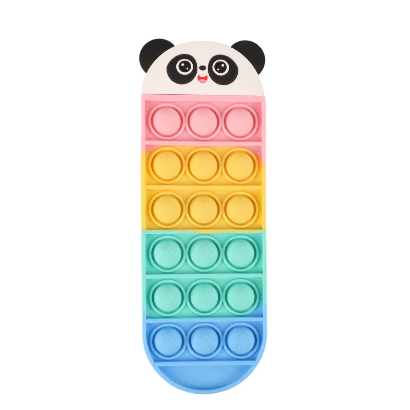 Cartoon Rabbit Silicone Creative Storage Stationery Box Pop Pencil Case For Kids Animal Shape Silicone Pencil Case