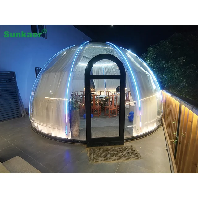 Modern design plastic round house Polycarbonate affordable dome homes geodesic dome house For Hotel Cafe Restaurant
