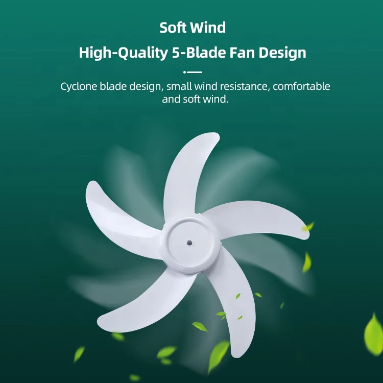 PP material propeller air cooling exhaust fan blade black white color plastic home room stand fan blades