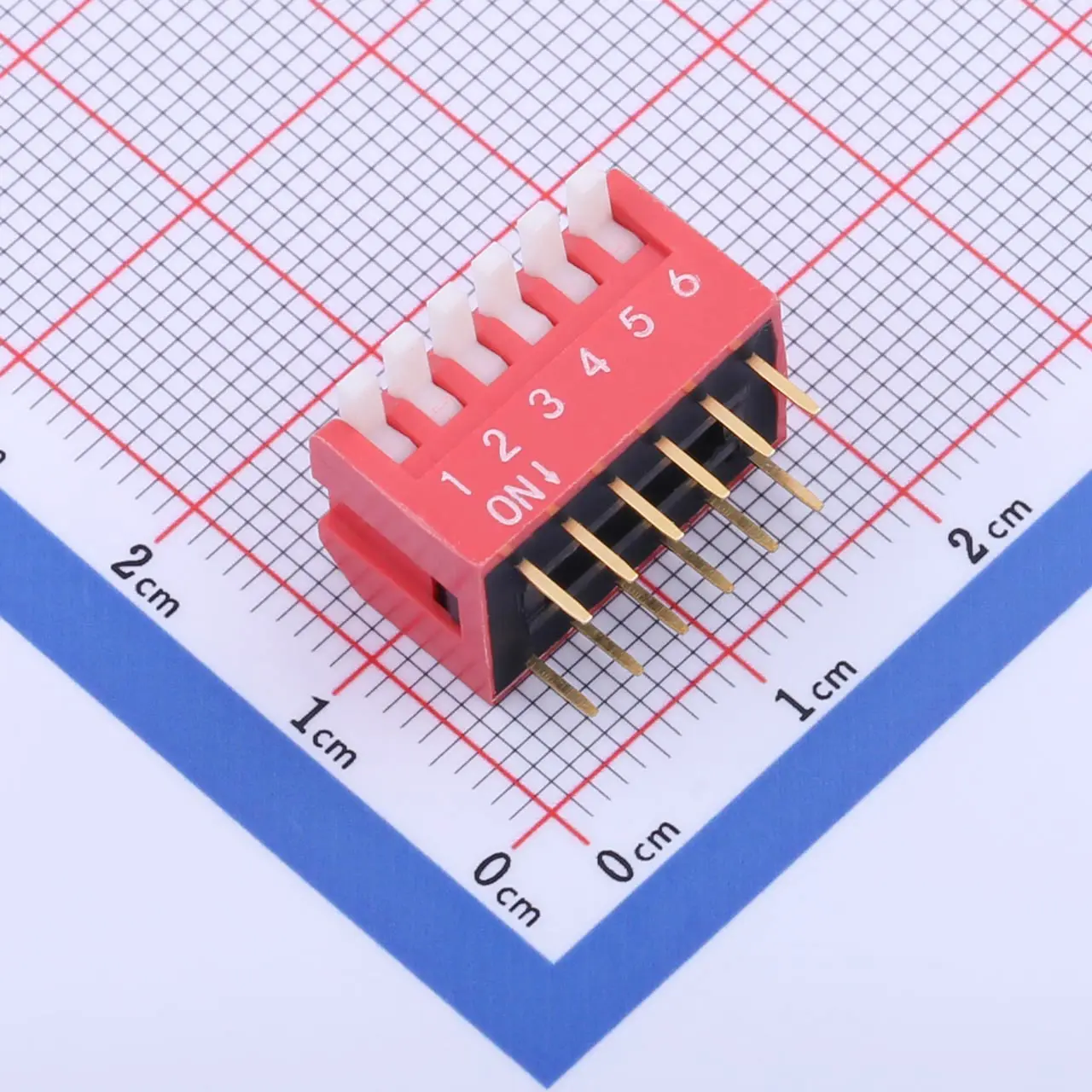 Kinghelm red side dial 2.54mm dial switch 6pin DIP switch piano toggle switch 2/3/4/5/6/8/10/12 pin Straight Plug slide dip sw