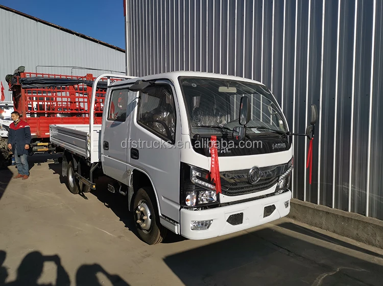 DONGFENG double cab 5 passenger 3m cargo box 1.8L gasoline horsepower 125ps powerstar flat bed truck camionetas