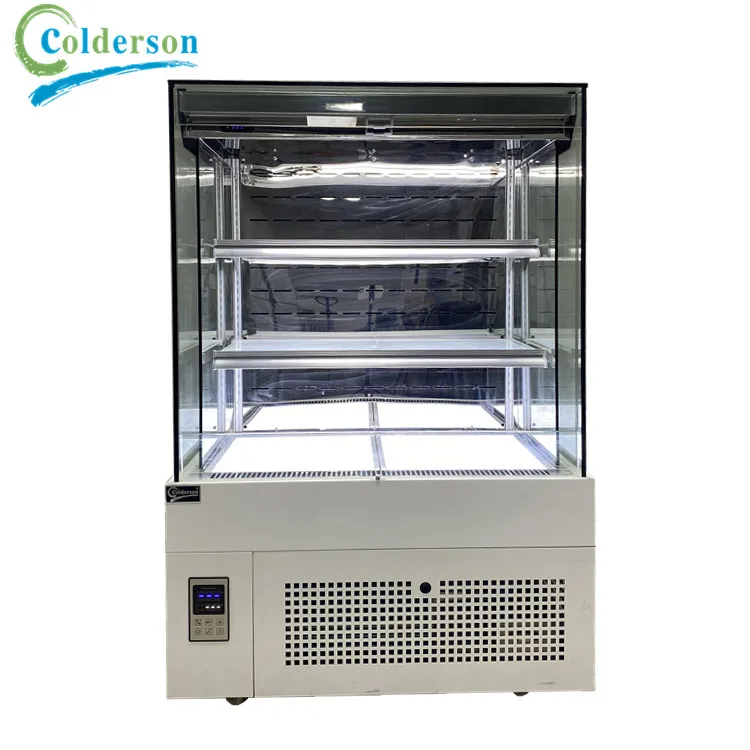 arcade curtain Cake Showcase arc cabinet CE refrigerator foods and drinks r404a cake display cooler for dairy products