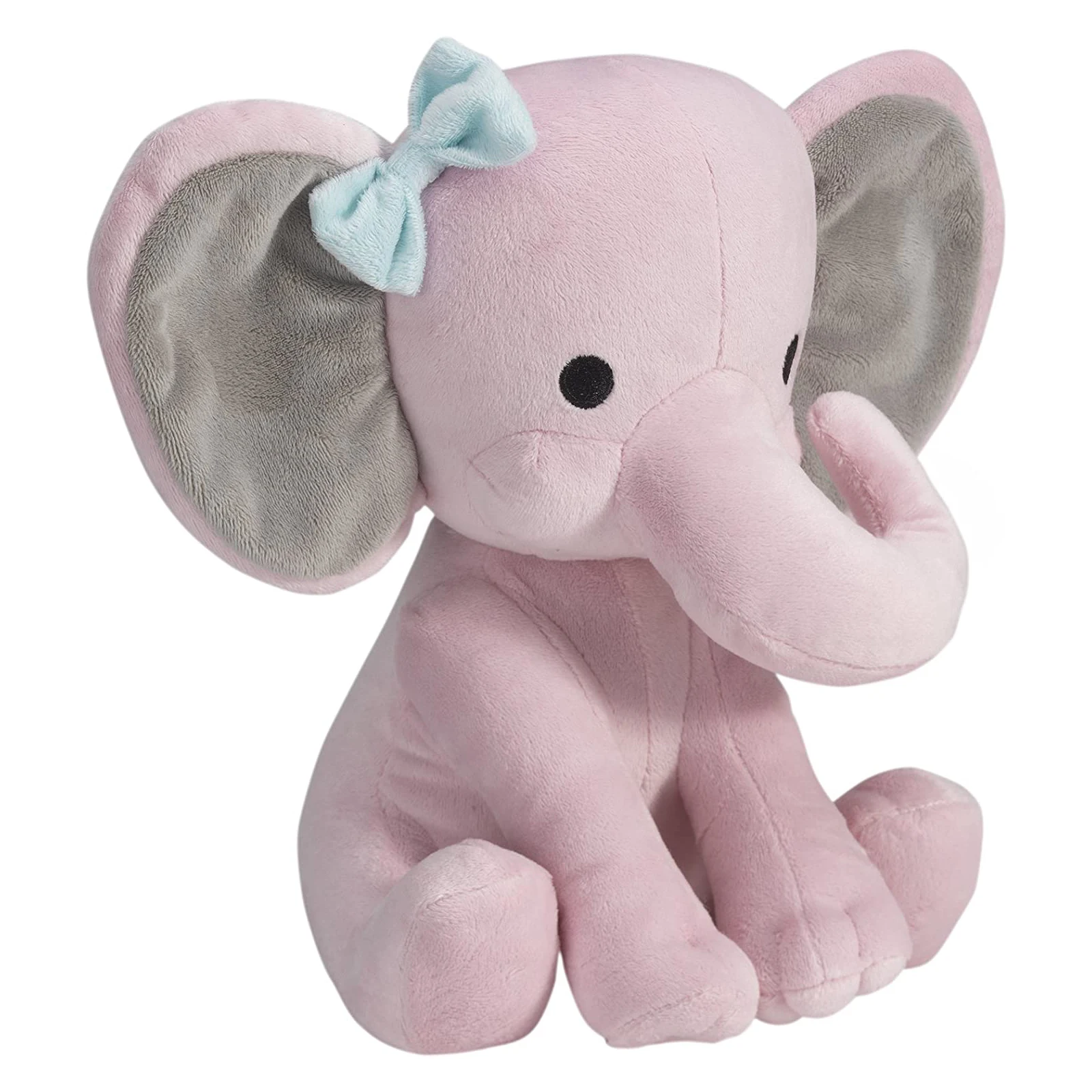 Wholesale creative grey elephant plush toy oem comforter lovey comforter toys baby rattles elephant stuffed&plush toy animal
