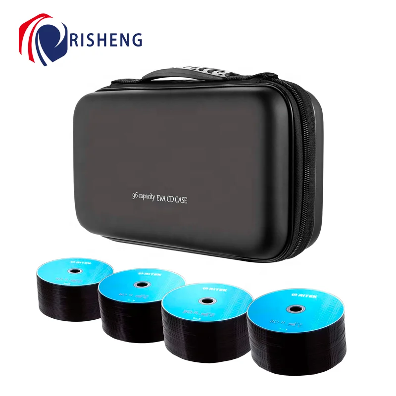 Scratch Resistant 96 Capacity CD/DVD Case Holders Wallet Hard Plastic DVD Disc Cases Storage Binder For Car Home Office Travel