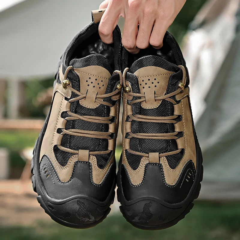 Wholesale high quality leather shoes warm outdoor collision avoidance casual winter shoes for men