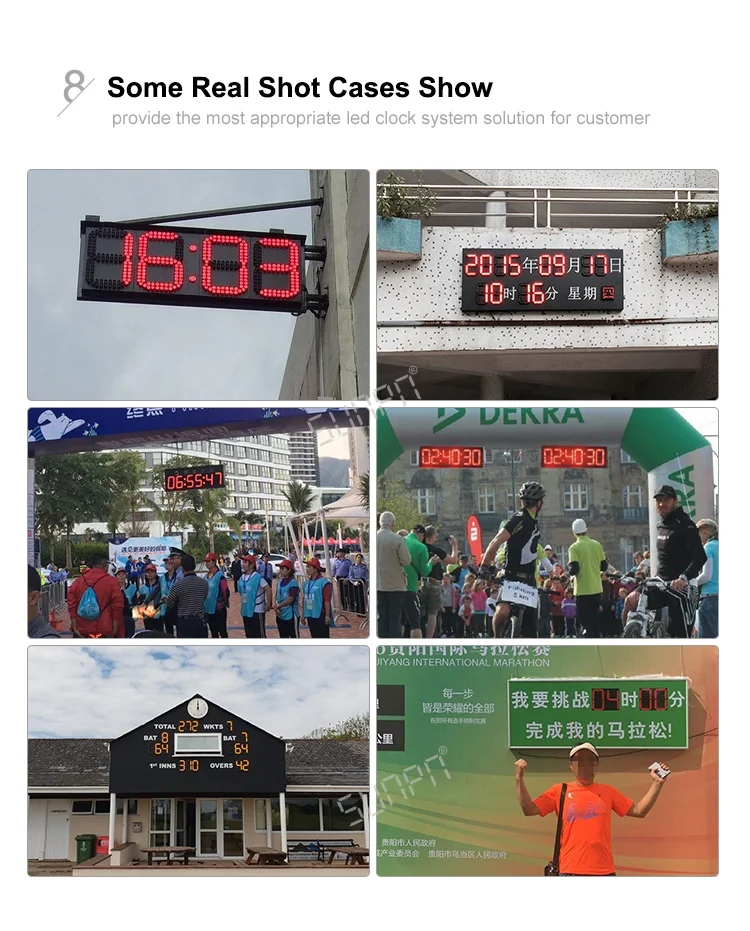 factory direct large digital led wall clock calendar with customization available