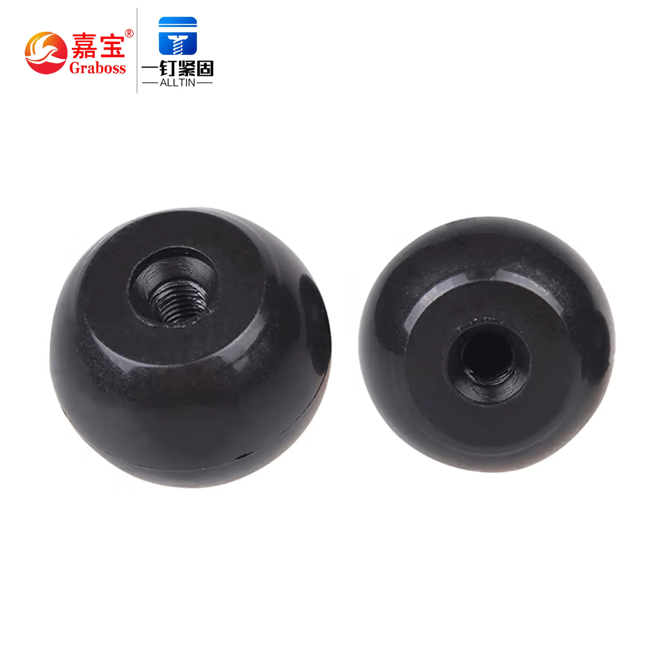 High quality revolving plastic bakelite ball knob furniture handle nut M6-M12 machine pulls and turns the nut by hand