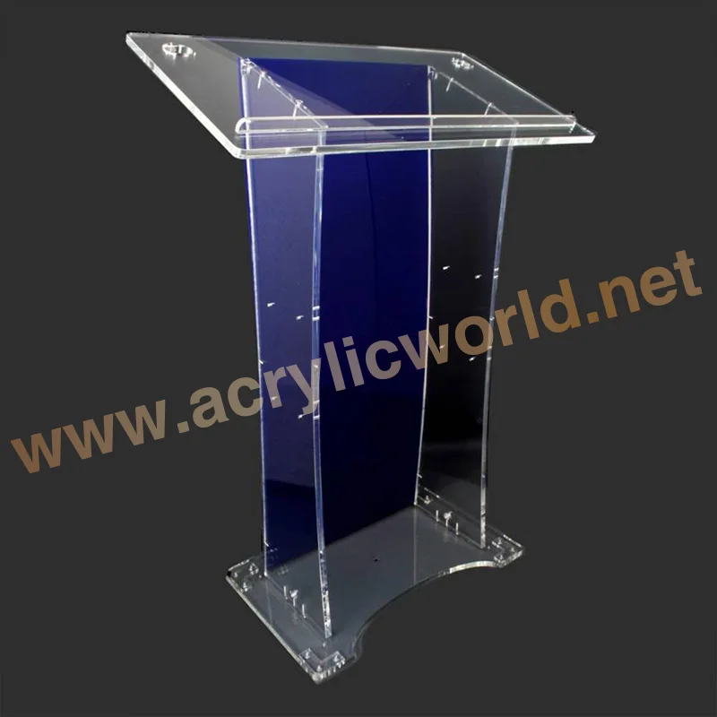 Acrylic PMMA church pulpit rostrum for school customized size available/podium mariag
