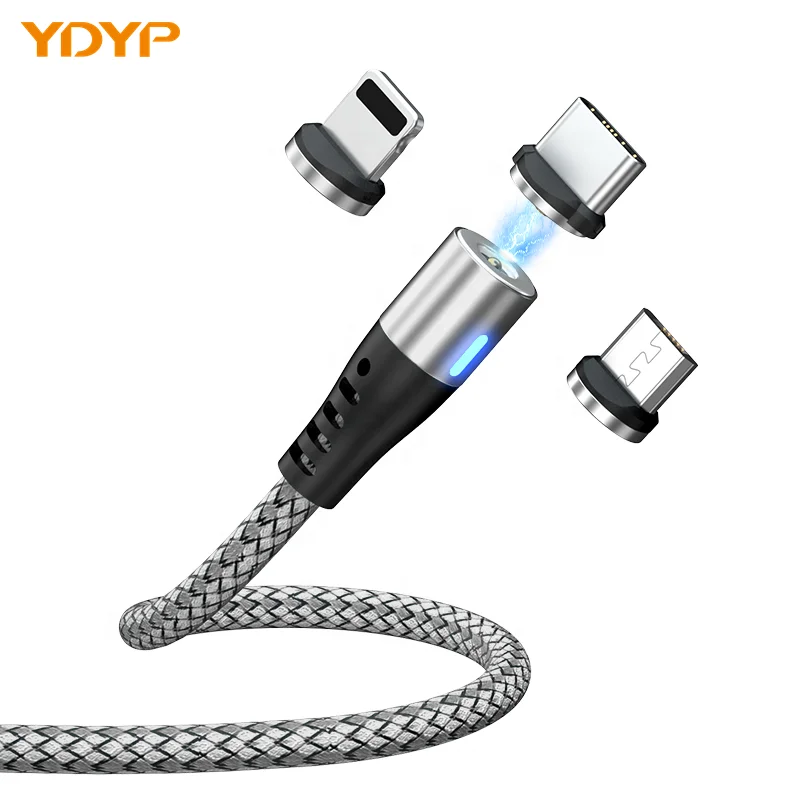 Настраиваемая линия зарядки 2.4A светодио дный светильник 3 в 1 быстрое зарядное устройство Micro Type C светильник ing Usb Магнитный зарядный кабель