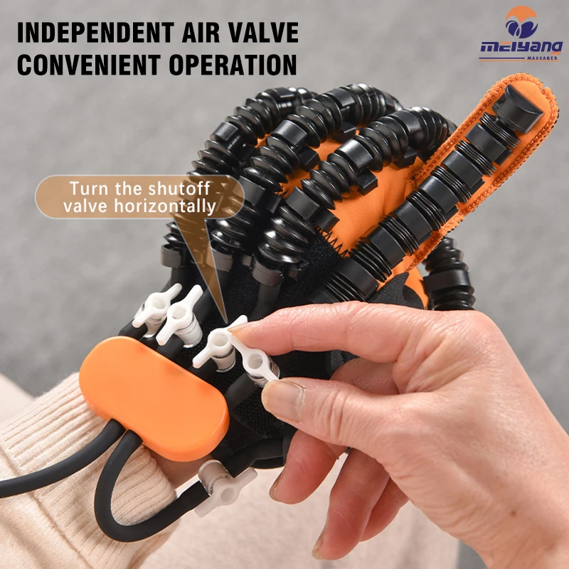 Meiyang New Trendy Hand Massager With Heating Rehabilitation Robot Gloves Finger Trainer For Stroke