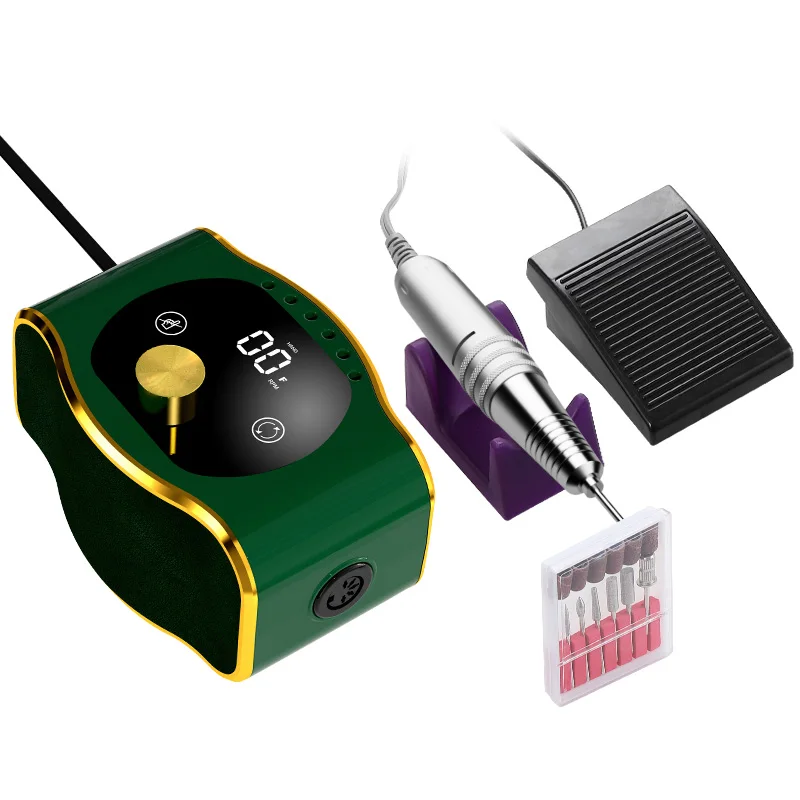 electric nail drill machine 35000rpm professional e-file with carbide nail drill bit set for acrylic nails