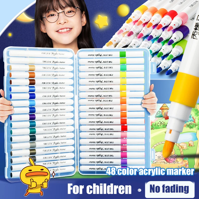 Multicolor Clothing Shoes Hats Painting Pen Set Children Colored Pen Line Drawing Marker Art Specific Acrylic Marker Pen