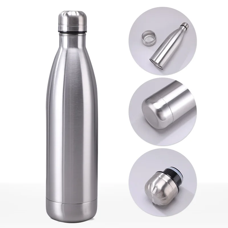 2 in 1 Stainless Steel Vacuum Flask Insulated fitness sports cola water bottle with Storage Compartment with Safe Stash