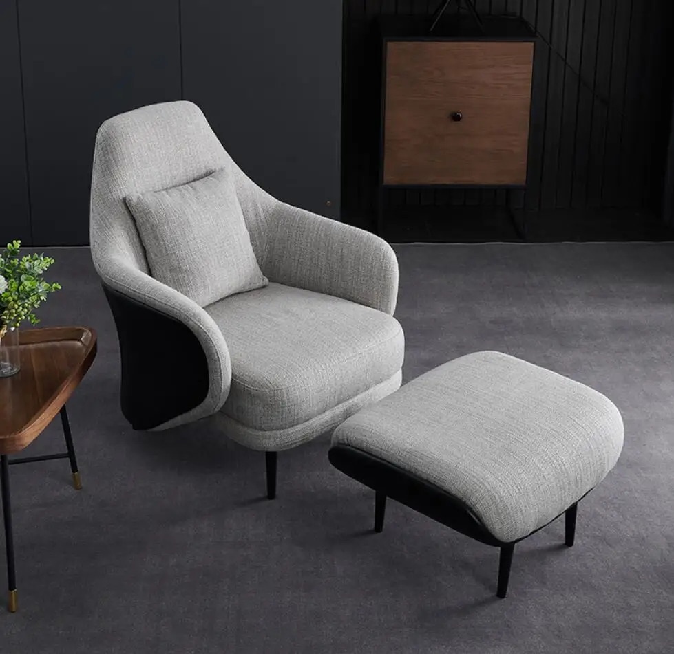 Modern Nordic Luxury Living Room Chair Italian Design Furniture Hotel Lobby Armchair Fabric  Accent Lounge Chair