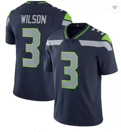 Оптовая продажа Высококачественная майка для регби новый сезон Seattle City Seahawk 14 Metcalf 3 Wilson 33 Adams 24 Lynch