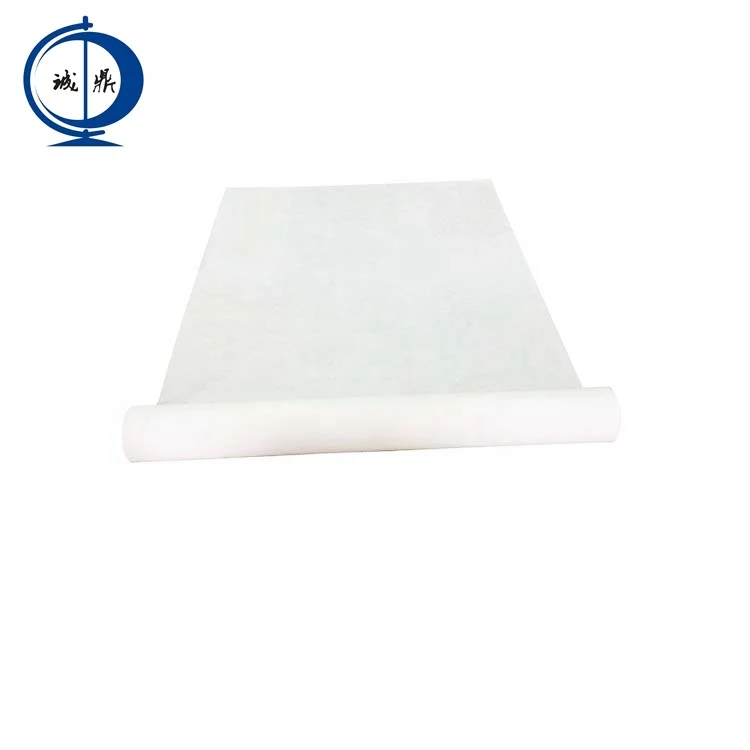 PE Film Laminated Adhesive Glue Back Carpet Cover Waterproof White Felt Nonwoven Fabric Rolls