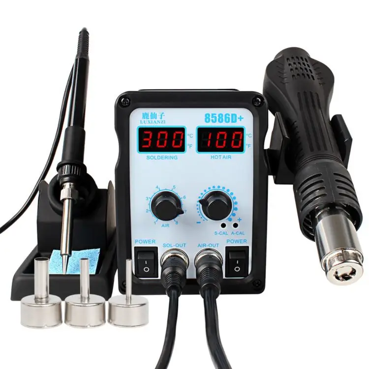 Безсвинцовая Оловянная проволока LUXIANZI 8586D, паяльная станция