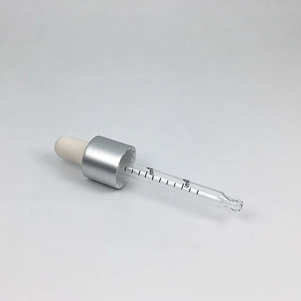 18/415 matt silver aluminum cap dropper