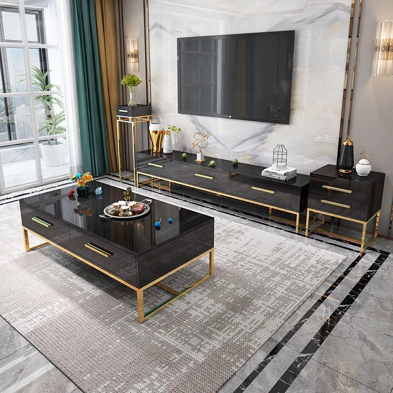 NOVA белый глянцевый Подставка для телевизора Muebles с золотыми ножками MDF шкаф гостиной современные роскошные шкафы хранения
