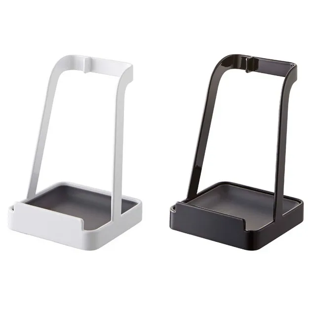 Hot Sale Free Sample Custom Japanese Metal Kitchen Utensils Pot Lid Soup Spoon Storage Rack Holder with Drain Tray