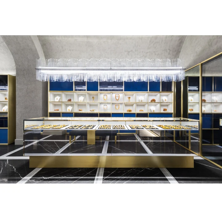 Jewelry Shop Interior Designs Ideas Jewellery Showcase for Luxury MDF Aluminium Glass Jewelry Exhibition ODM