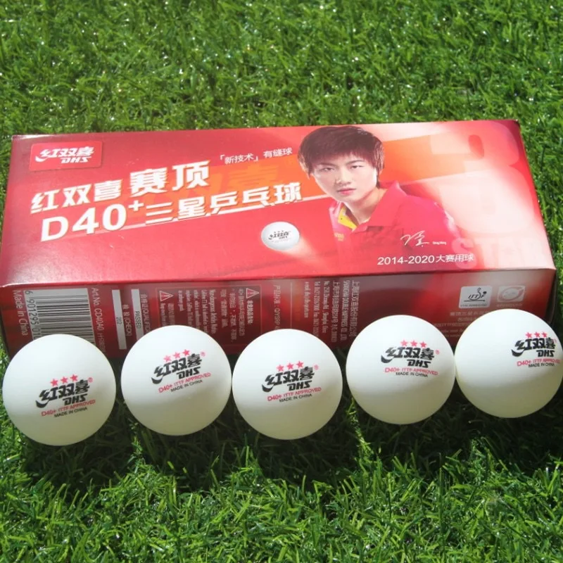 Бело-желтый D40 трёхзвездочный Профессиональный мяч для соревнований из Abs материала для настольного тенниса