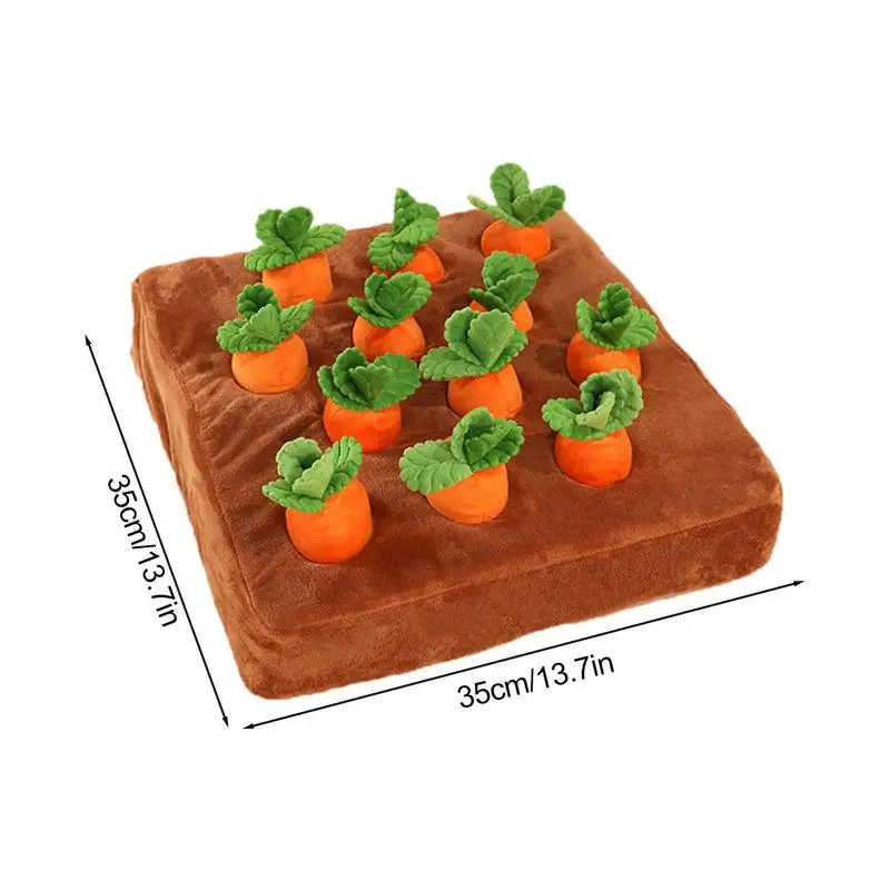 Carrot Farm Creative Plush Vegetable Field Pull Radish Toy Dog Interactive Toys Hide Food Toys To Improve Eating Habits