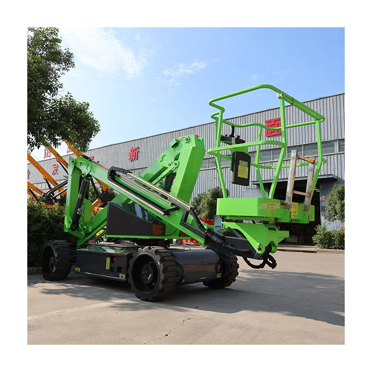 Chinese Factory Sells Mobile 12M Diesel-Powered Hydraulic Pod Telescopic Boom Aerial Work Platform