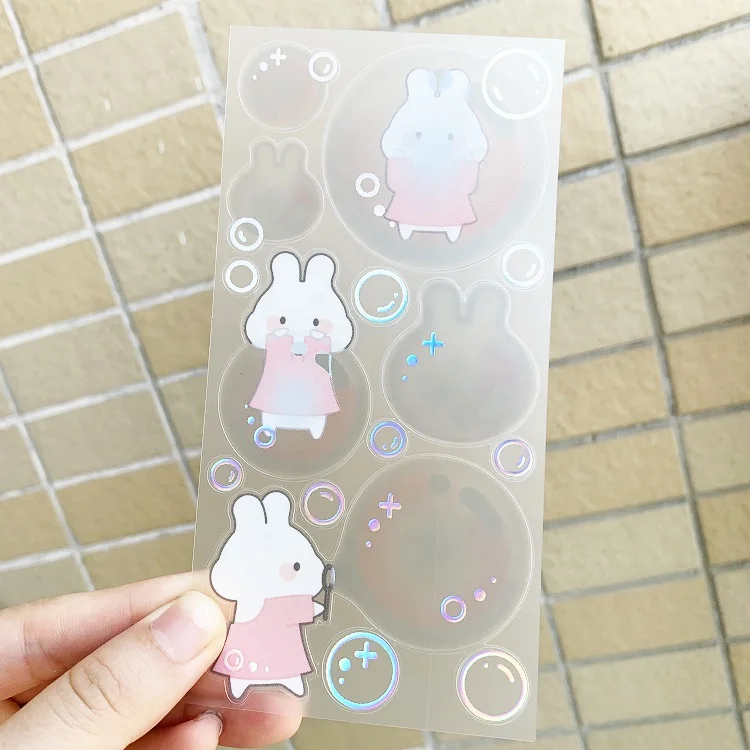 Custom Transparent Foil Sticker Sheets Custom Print Deco Sticker Sheets