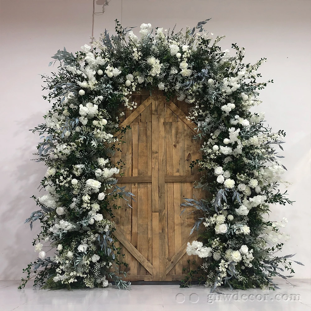 Bespoke Reception Artificial Decorative Flower Ring Arrangement Reception Moon Gate Stage Wedding Arch