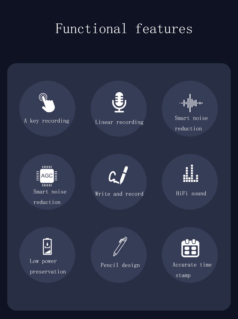 32G super large capacity voice control personal business voice recorder