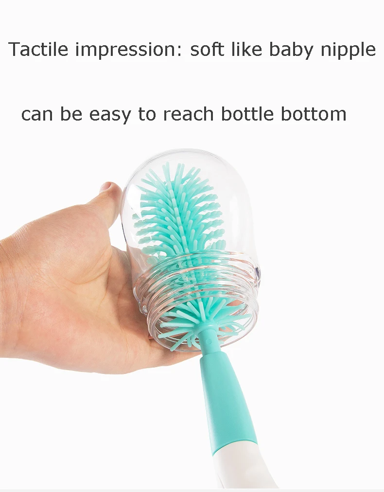 BH baby care  products of baby bottle brush,Silicone bottle Brush with  sponge OEM ODM
