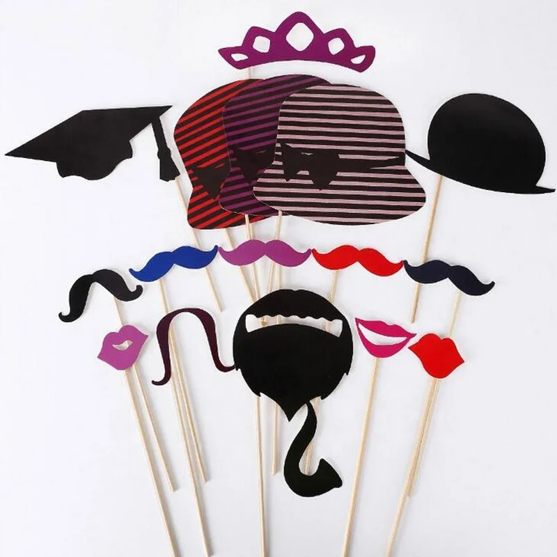 DIY Mr Mrs Photobooth Props Photo Accessories Fun Wedding Decoration Photo Booth Props