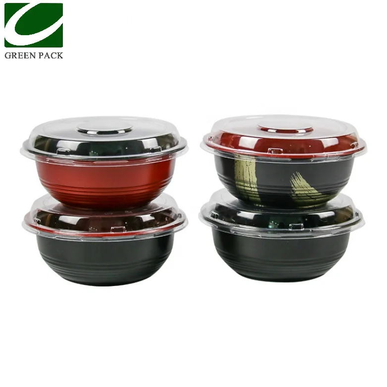 Japanese 8 inch 220/550/700/1000/1400ml Ramen Miso Soup Plastic Disposable Donburi Bowl