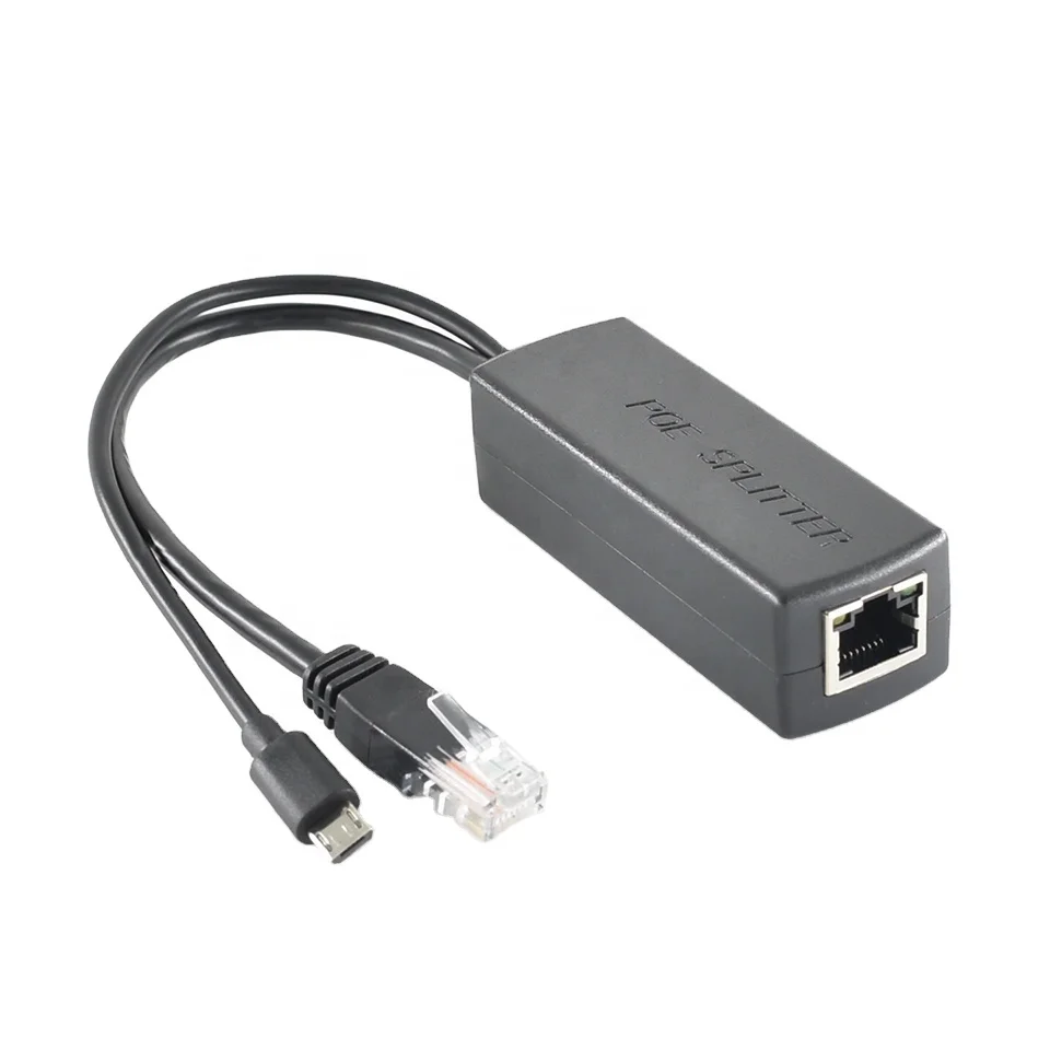 
Gaosid 5V 2.4A 1500V high voltage isolation IEEE802.3af poe splitter with micro interface 