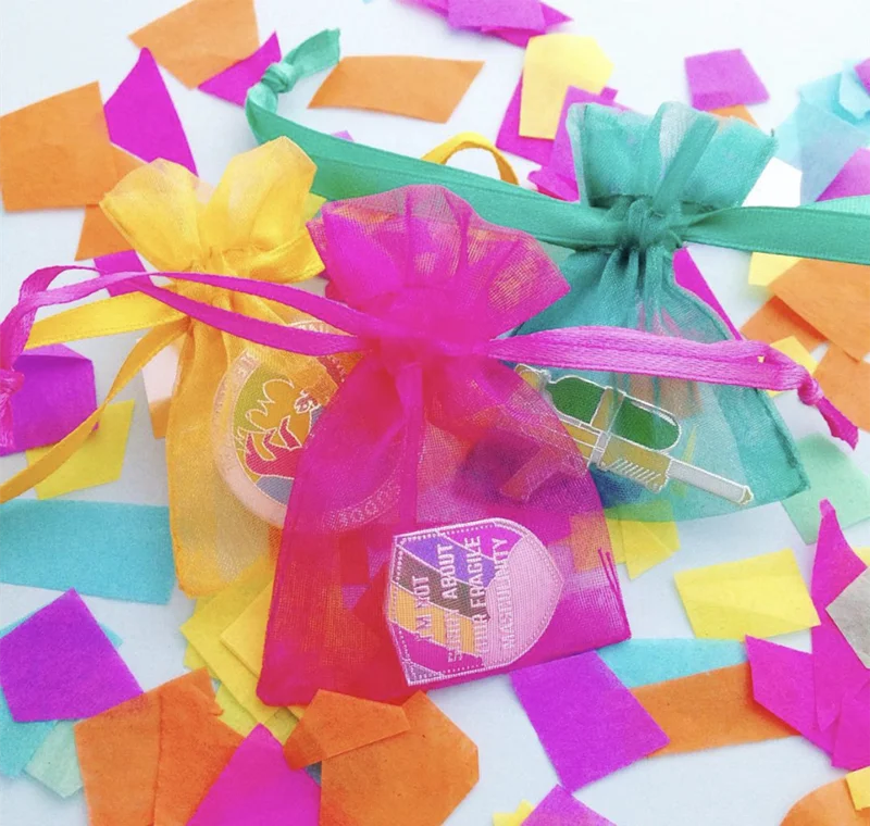 Hot Sale 7*9Cm Small Gift Bags Jewelry Packaging Organza Pouches Mini Candy Organza Bags With Drawstring