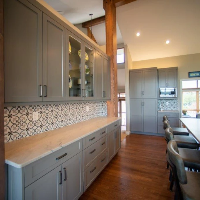 American Kitchen furniture customized solid wood kitchen cabinets with factory price