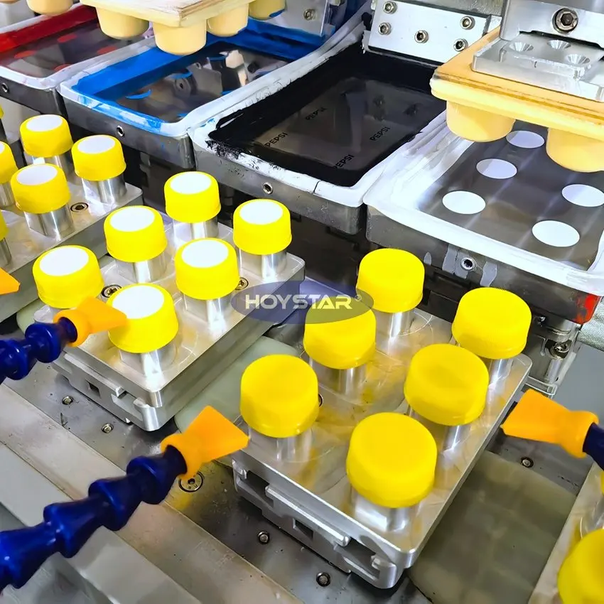 Bottle Caps Printing Machine Automatic Pad Printing Machine For Plastic Bottle Cap