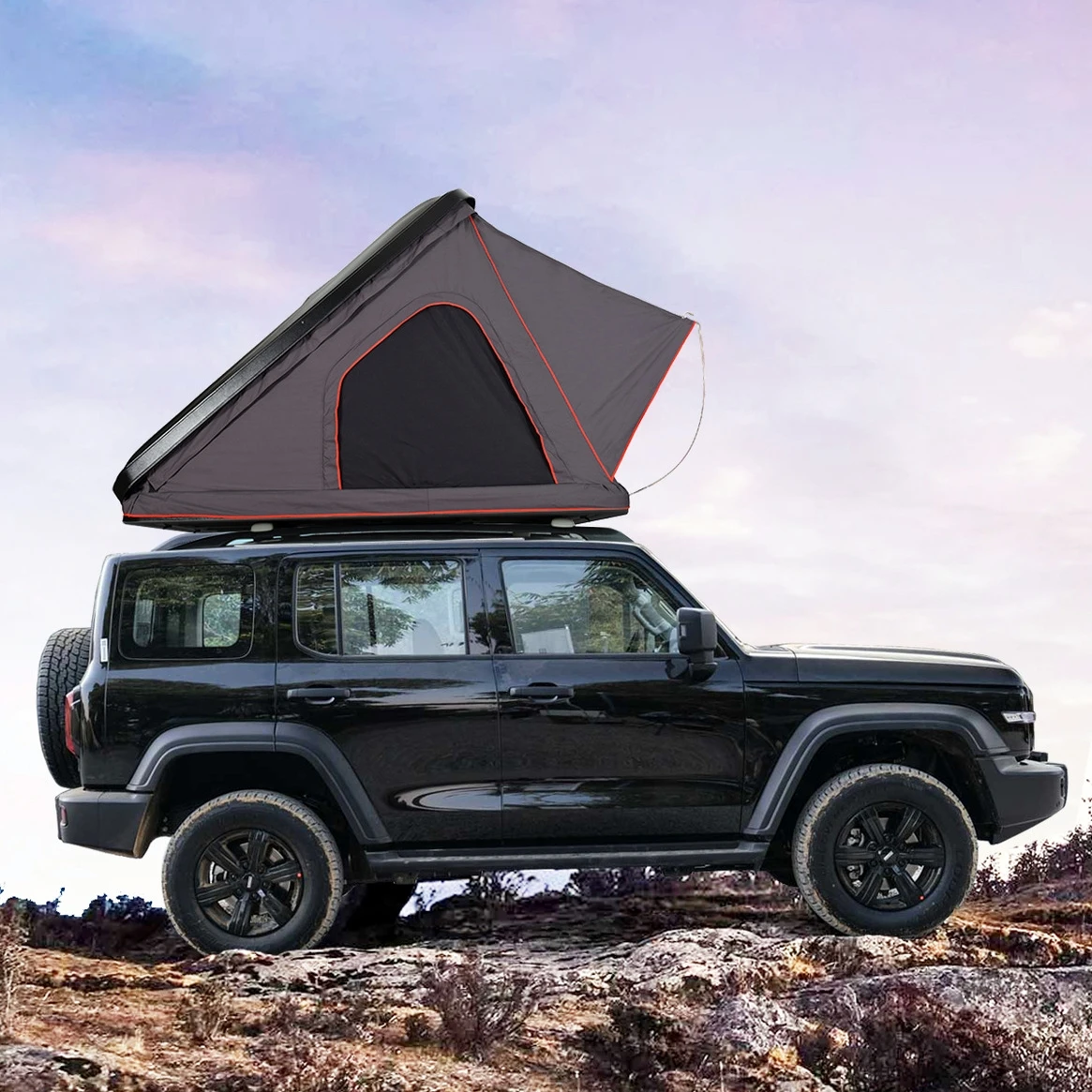 3 Person Diagonal Tente De Toit Rigide Camion Car Darche Hydraulic Roof Top Tent