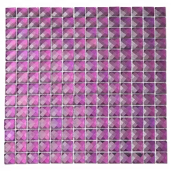 Soulscrafts  Rose Diamond Crystal Glass Mosaic Tile for Backsplash